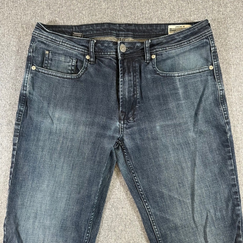Buffalo David Bitton Jack-X Slim Straight Stretch Jeans Mens 34x30 Dark Wash - Picture 5 of 10